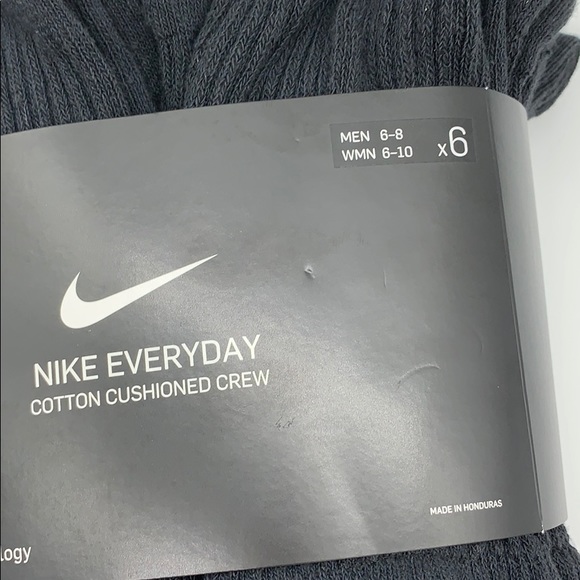 NIKE EVERYDAY COTTON CUSHIONED CREW 6 pairs SOCKS set - Picture 8 of 16